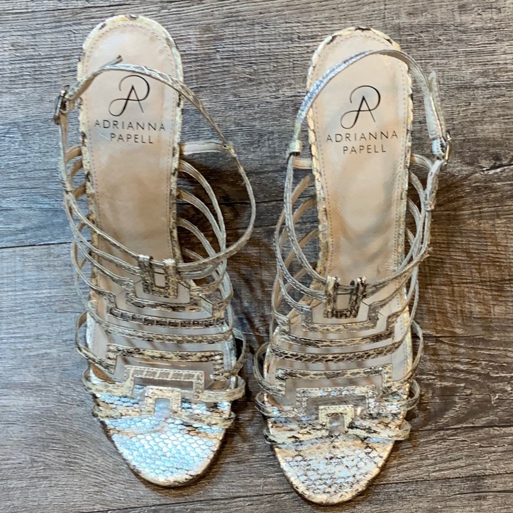 Adrianna Papell Emmanuelle Snakeskin High Heel